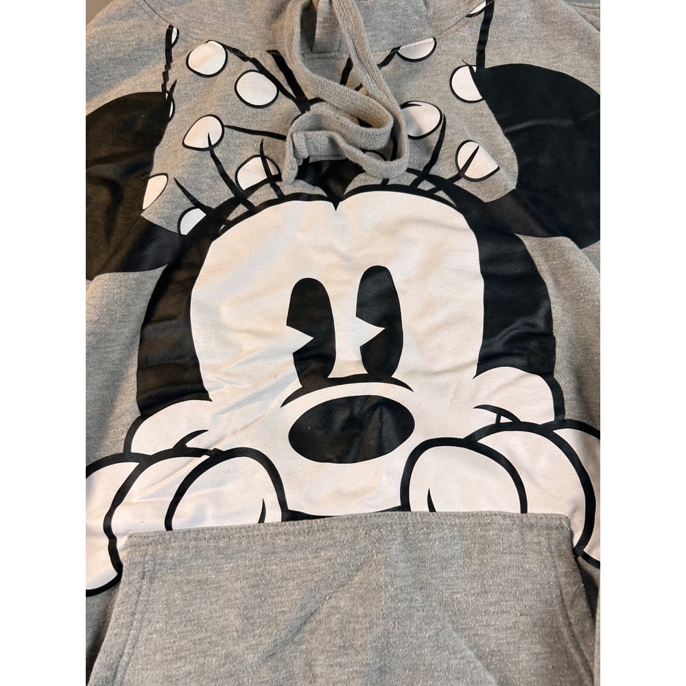 Disney Minnie Mouse Gray Graphic Hoodie Sweatshirt 3X LT20314 Heather Gray - Picture 3 of 8